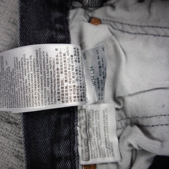 Levi's Premium 501 Faded Black Wash Denim 34x34 - Picture 8 of 8